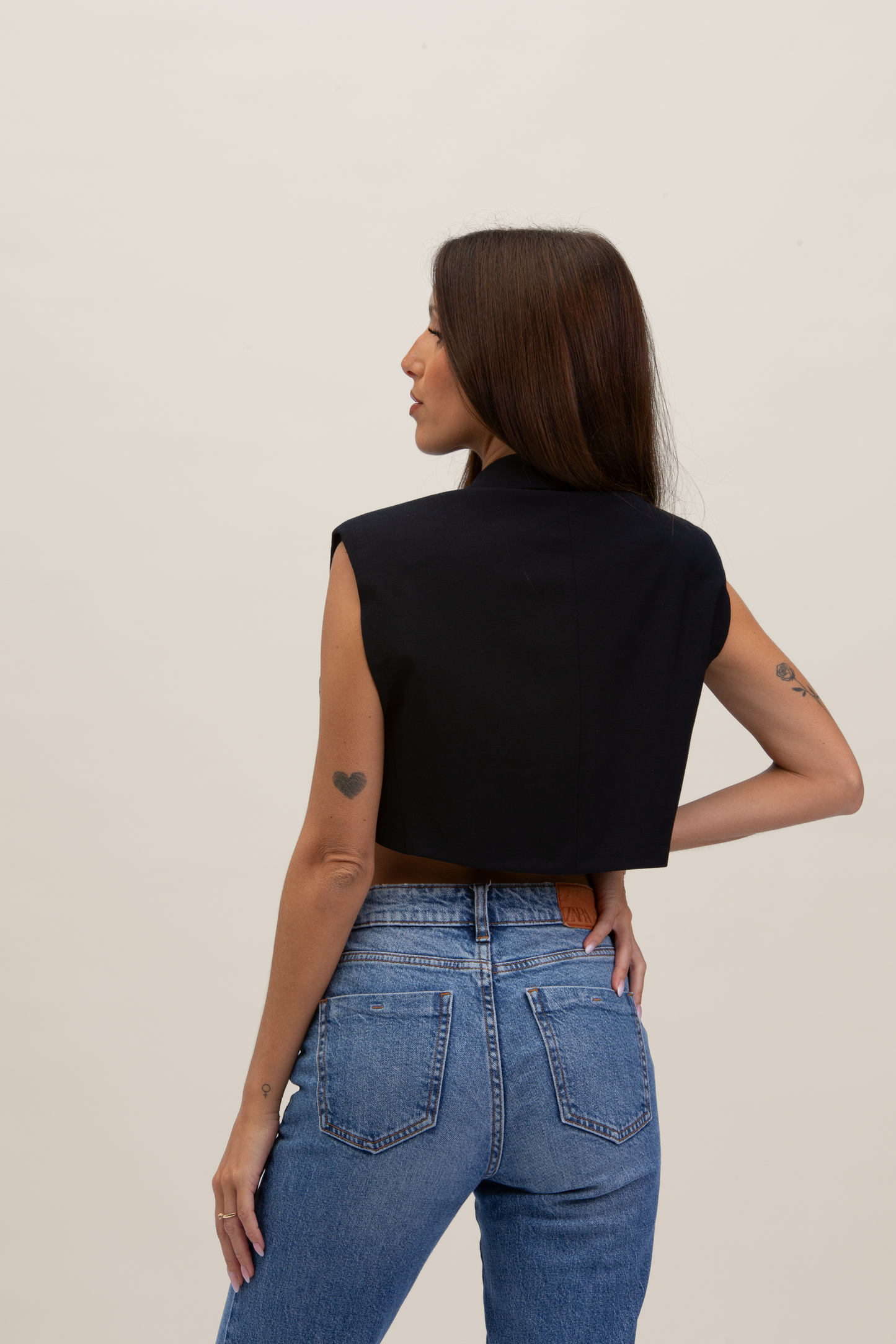 Cropped Gilet | Blu notte XS