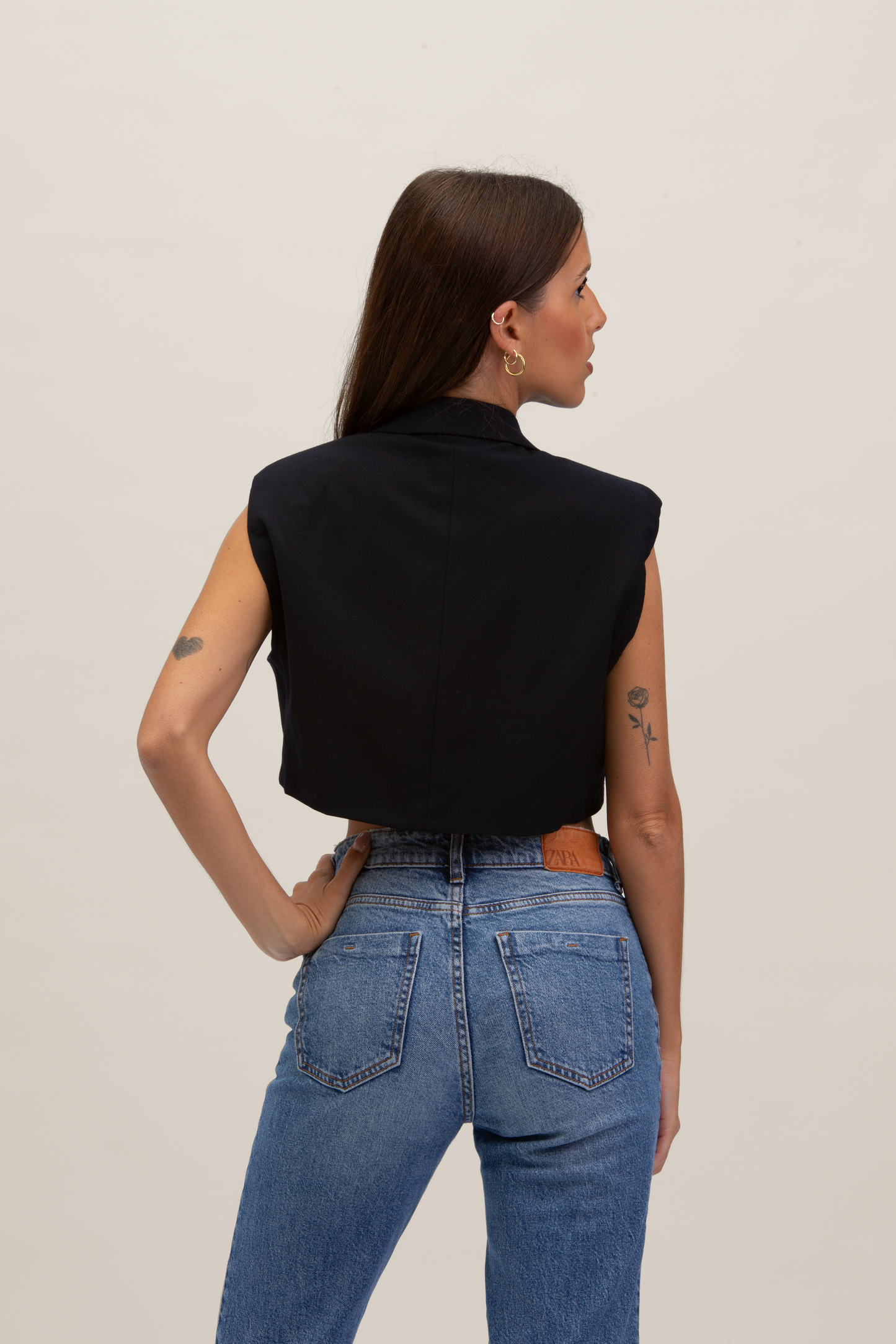 Cropped Gilet | Blu notte XS