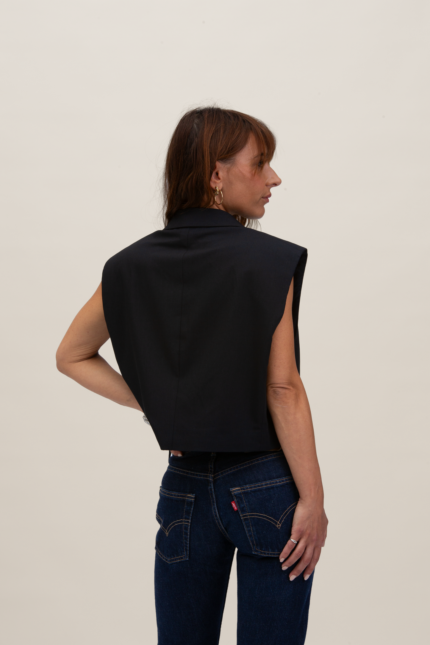 Cropped Gilet | Blu notte S-M
