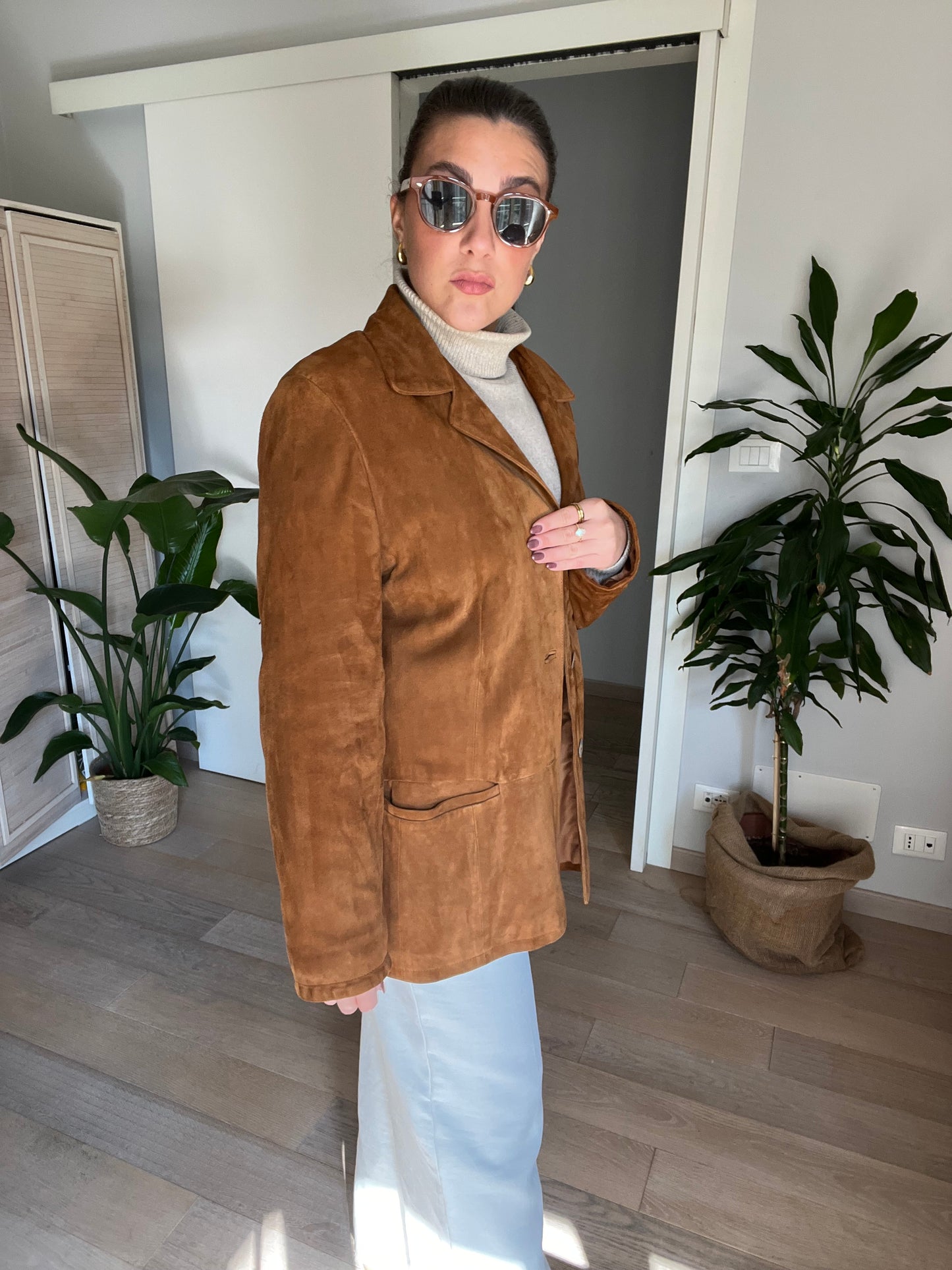 Giacca vintage scamosciata | Marrone Caldo