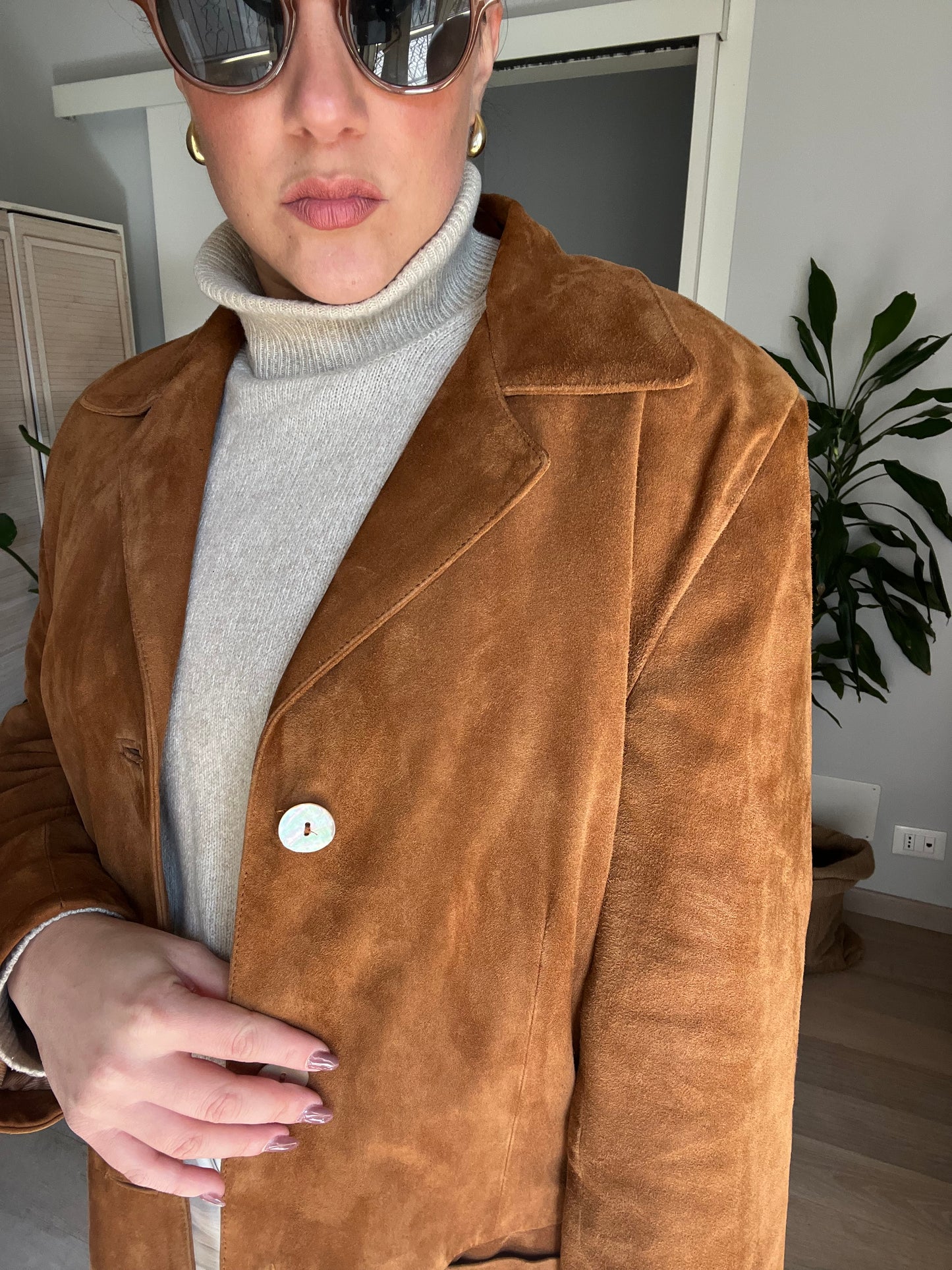 Giacca vintage scamosciata | Marrone Caldo
