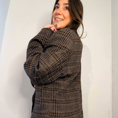 Blazer Vintage in lana | Righe Bordeaux