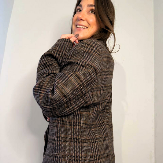 Blazer Vintage in lana | Righe Bordeaux