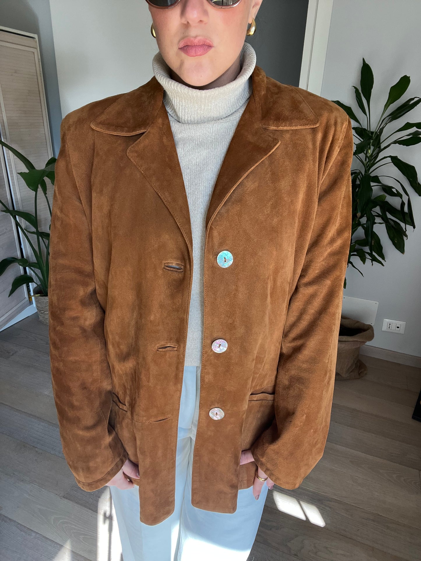 Giacca vintage scamosciata | Marrone Caldo