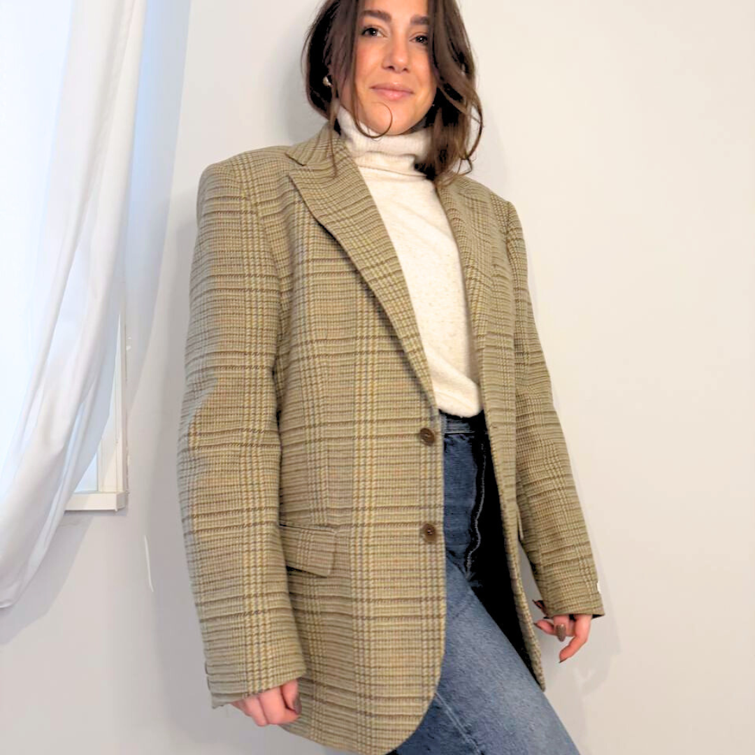 Blazer Vintage in lana | Verde chiaro