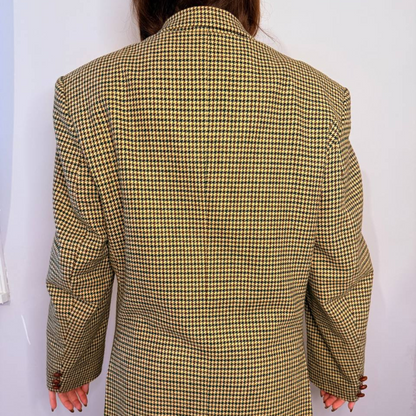Blazer Vintage in lana | Verde e marrone