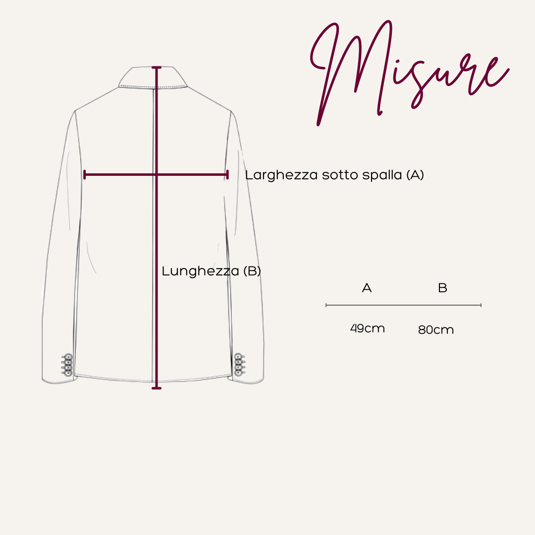 Blazer Oversize Vintage in lana | Blu e viola