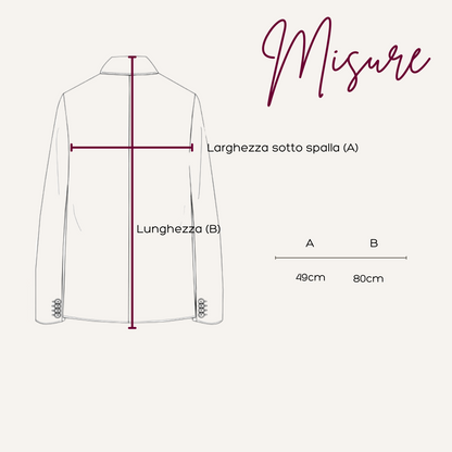 Blazer Oversize Vintage in lana | Blu e viola