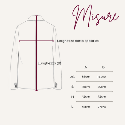 Blazer Oversize Bi-color in lana | Verde scuro