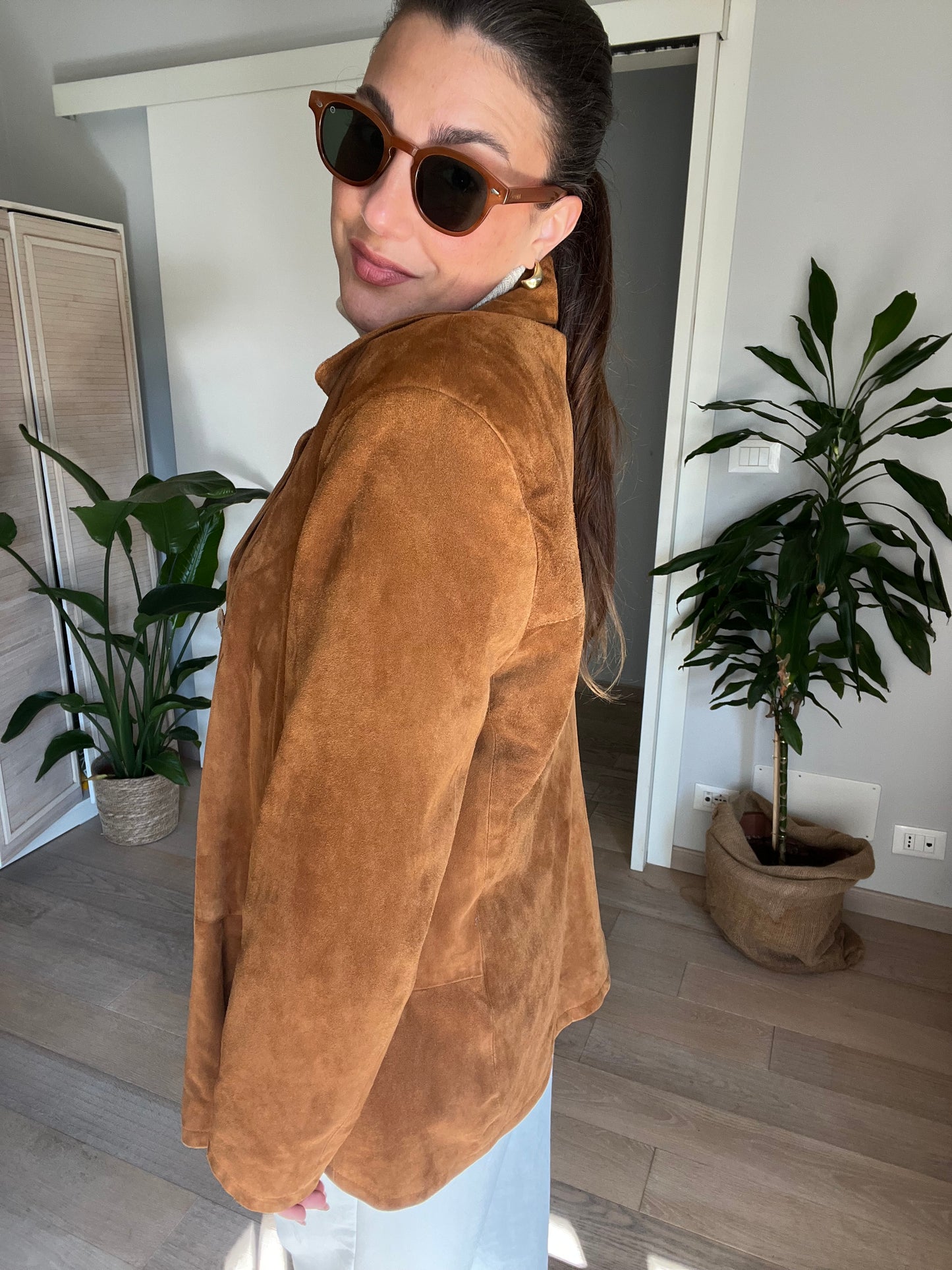 Giacca vintage scamosciata | Marrone Caldo