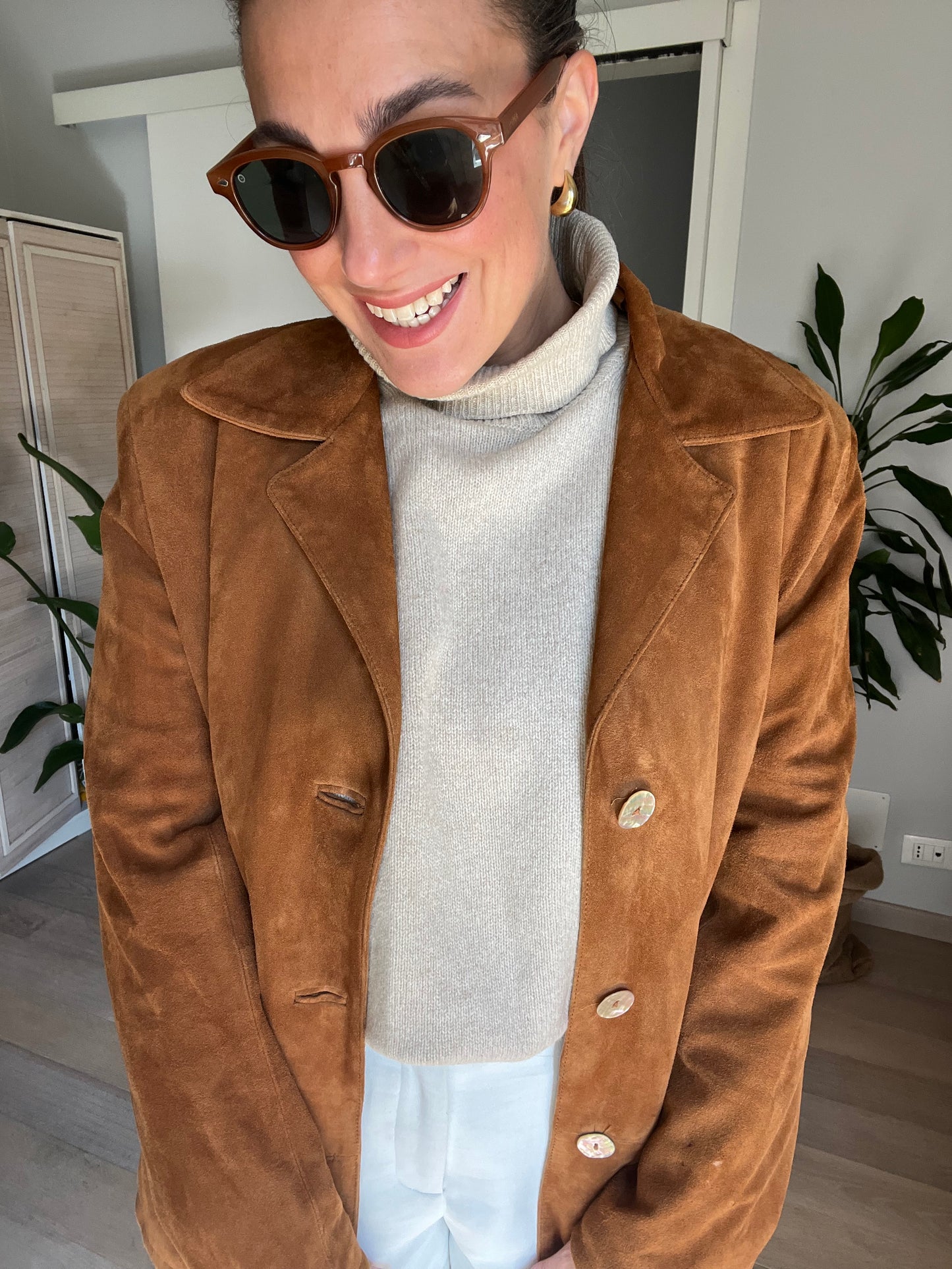 Giacca vintage scamosciata | Marrone Caldo
