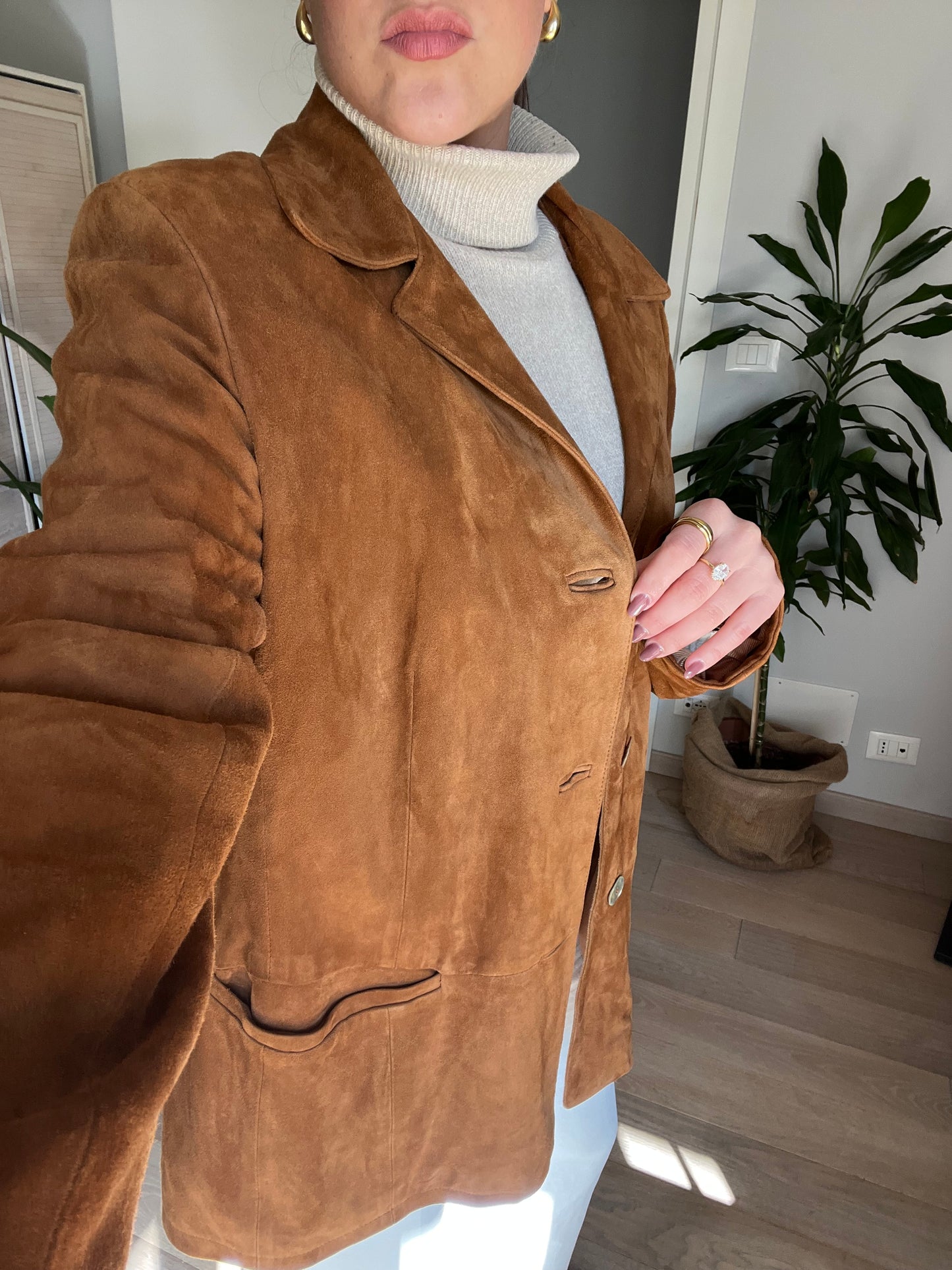 Giacca vintage scamosciata | Marrone Caldo
