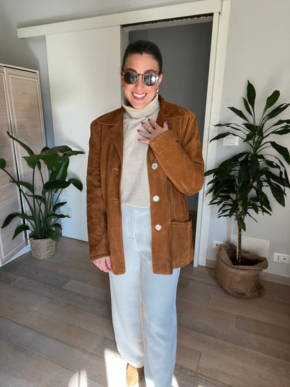 Giacca vintage scamosciata | Marrone Caldo