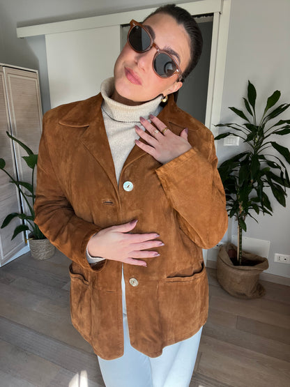 Giacca vintage scamosciata | Marrone Caldo