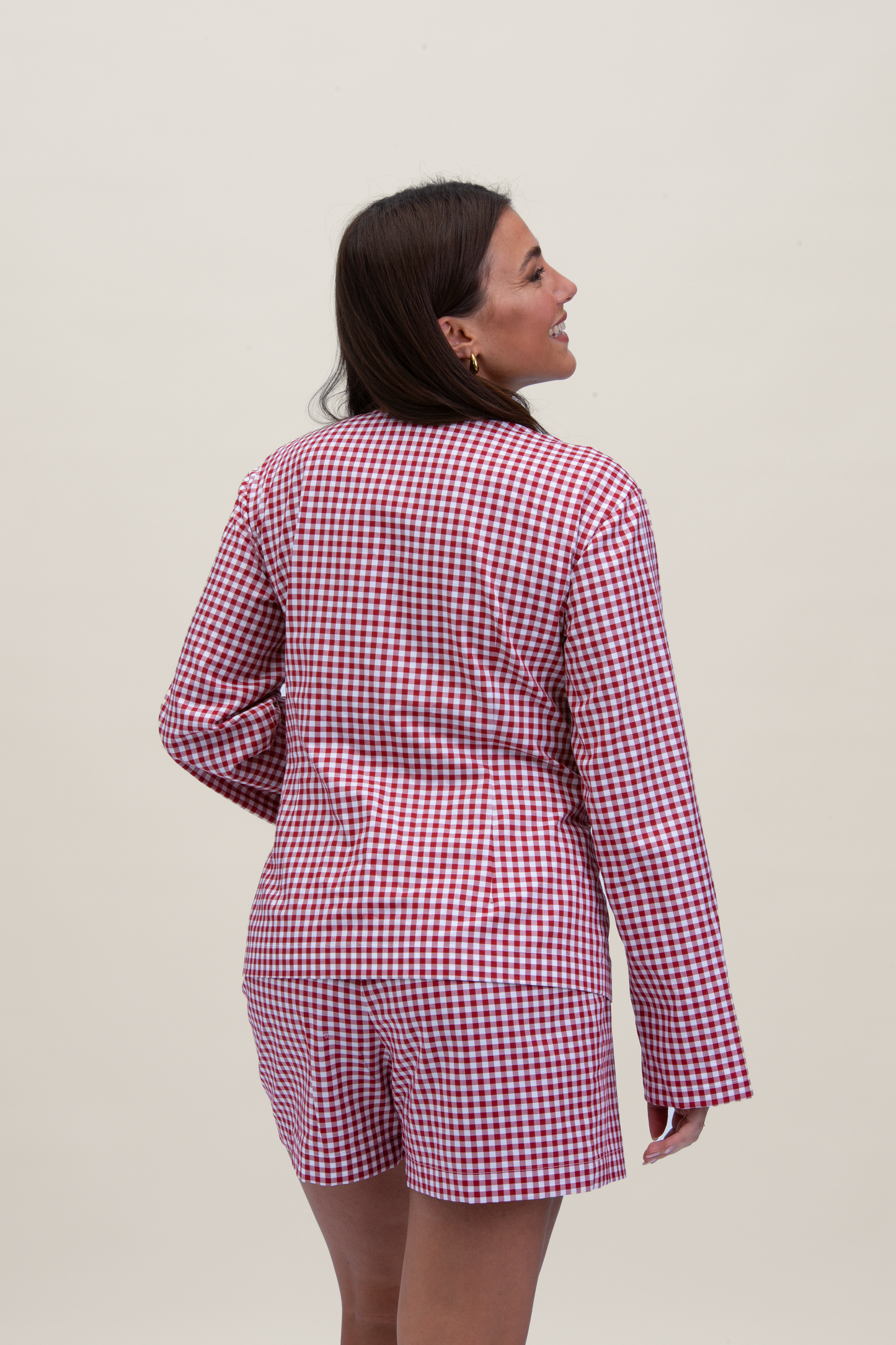 Camicia Stoccolma a quadri con fiocchi - Rosso