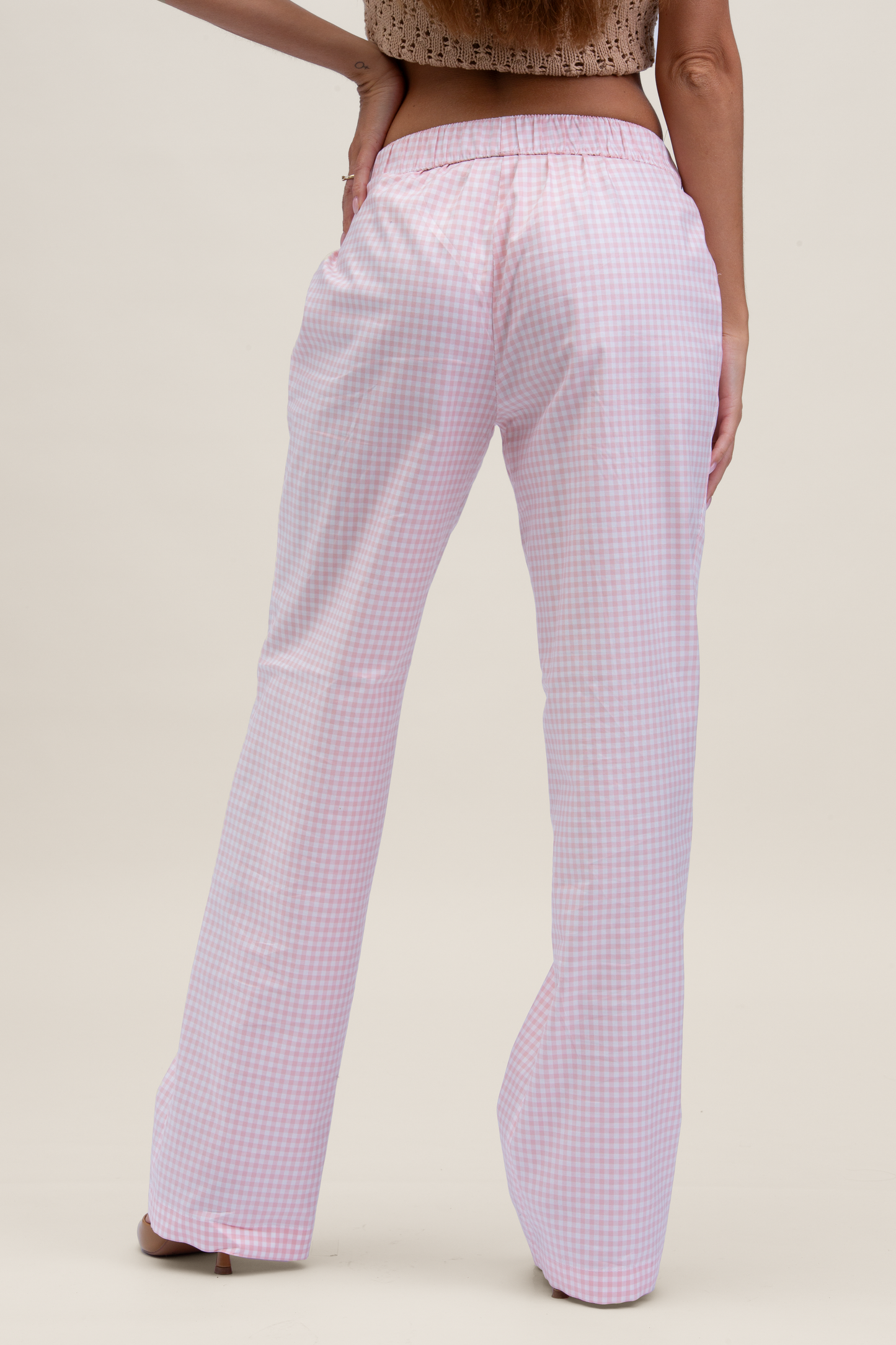 Pantalone lungo Stoccolma | Rosa a quadri