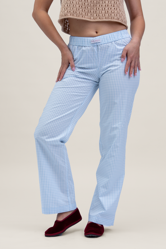 Pantalone lungo Stoccolma | Azzurro a quadri