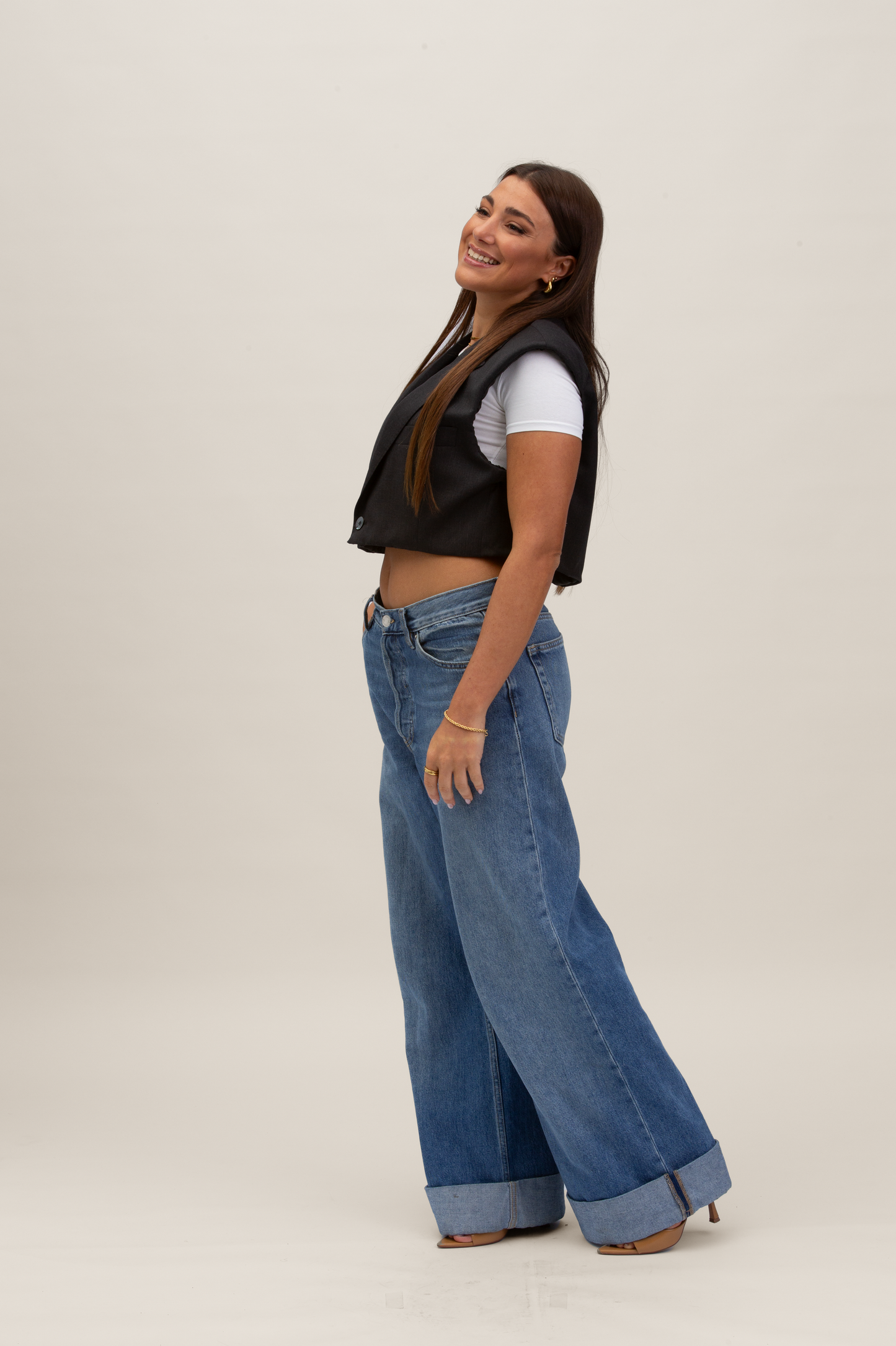 Cropped Gilet | Grigio S-M
