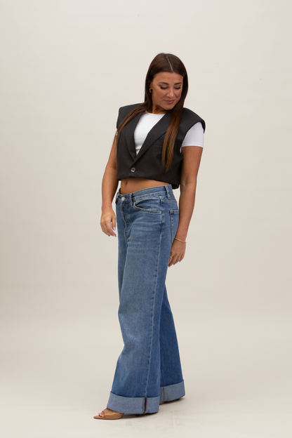 Cropped Gilet | Grigio S-M