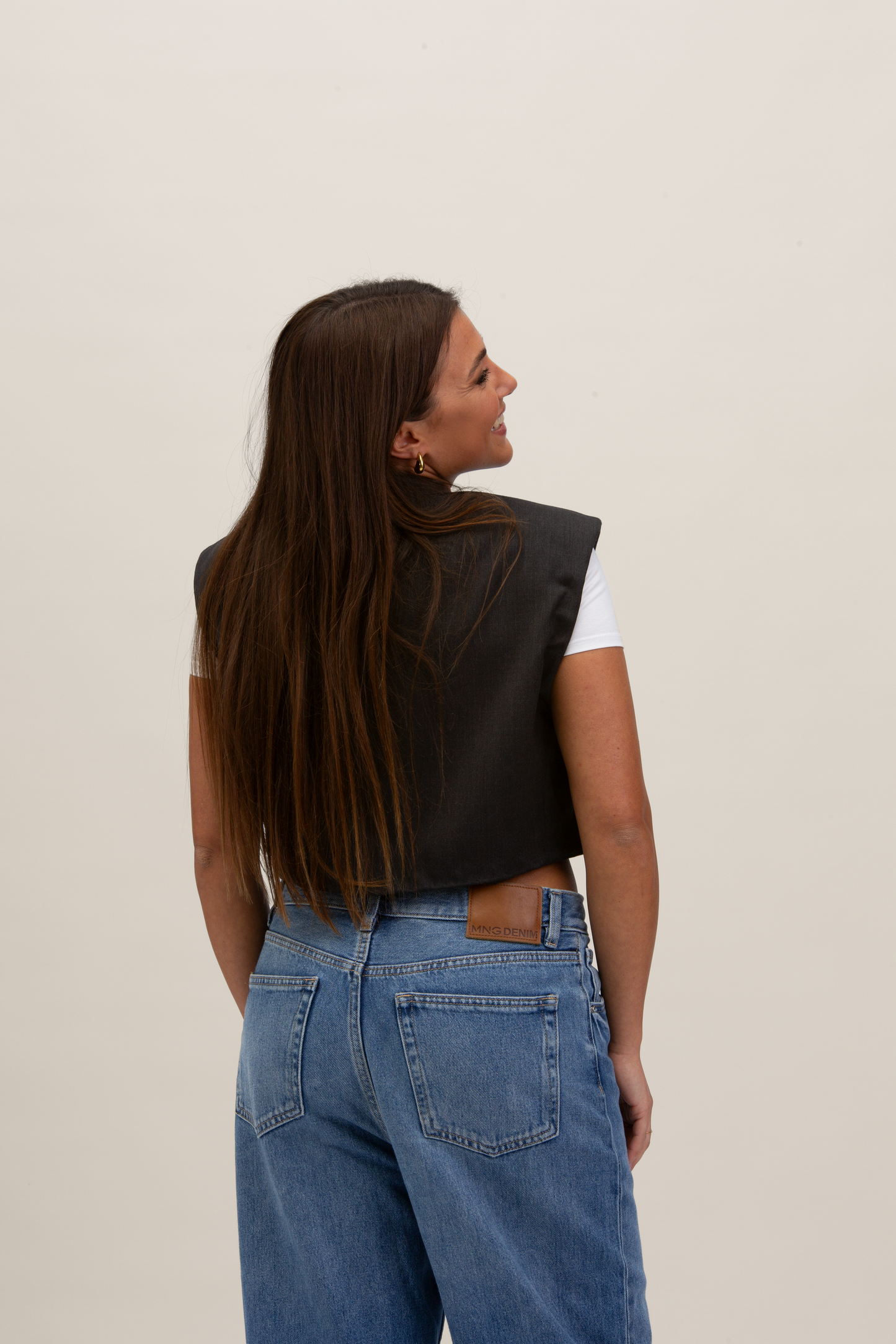 Cropped Gilet | Grigio S-M
