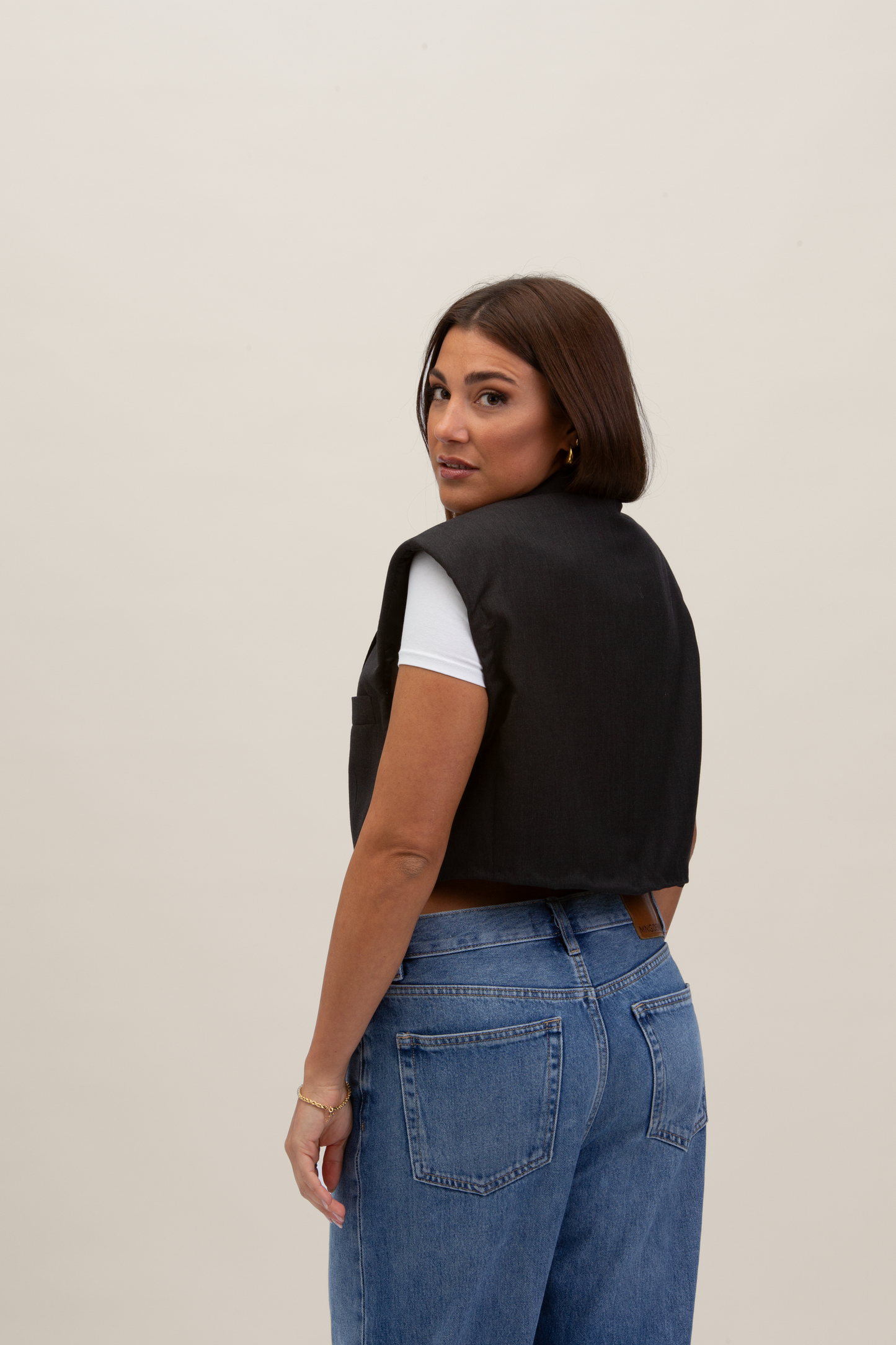 Cropped Gilet | Grigio S-M