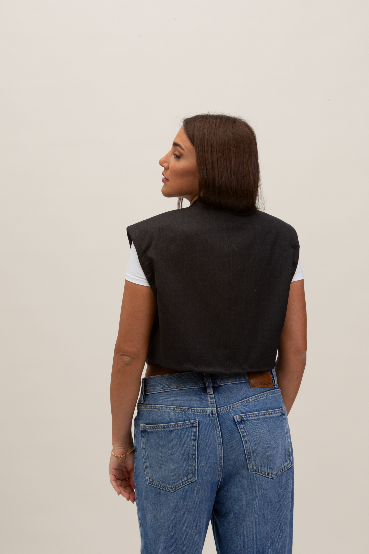 Cropped Gilet | Grigio S-M