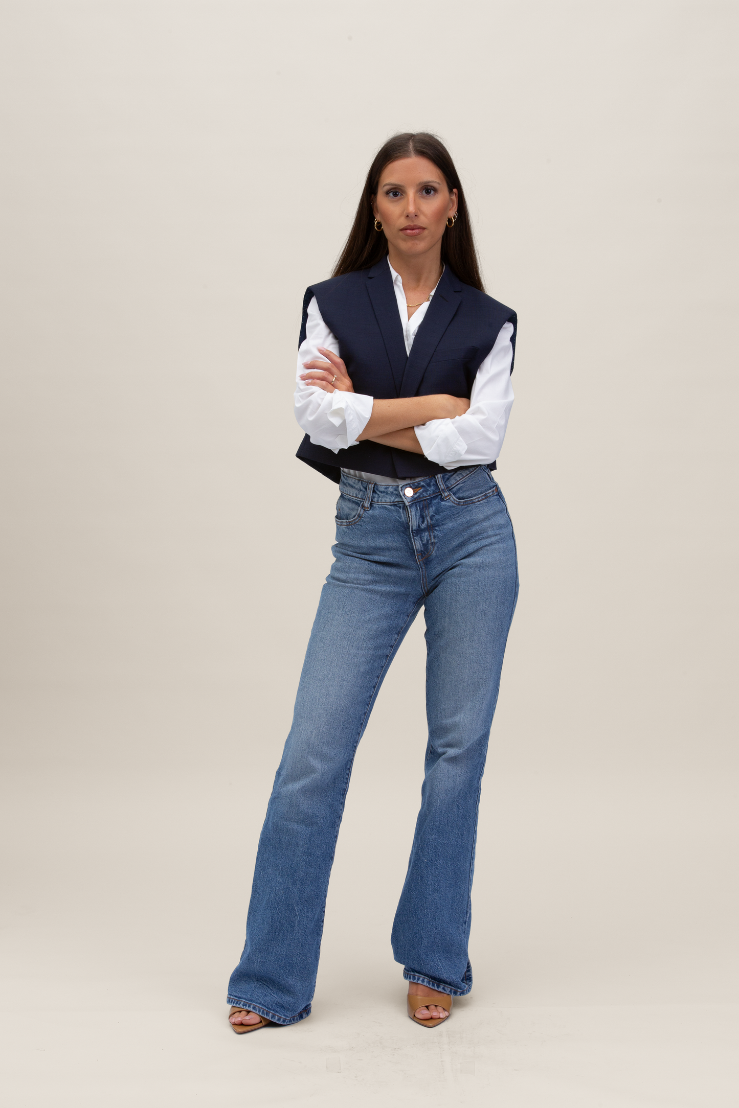 Cropped Gilet | Blu S-M