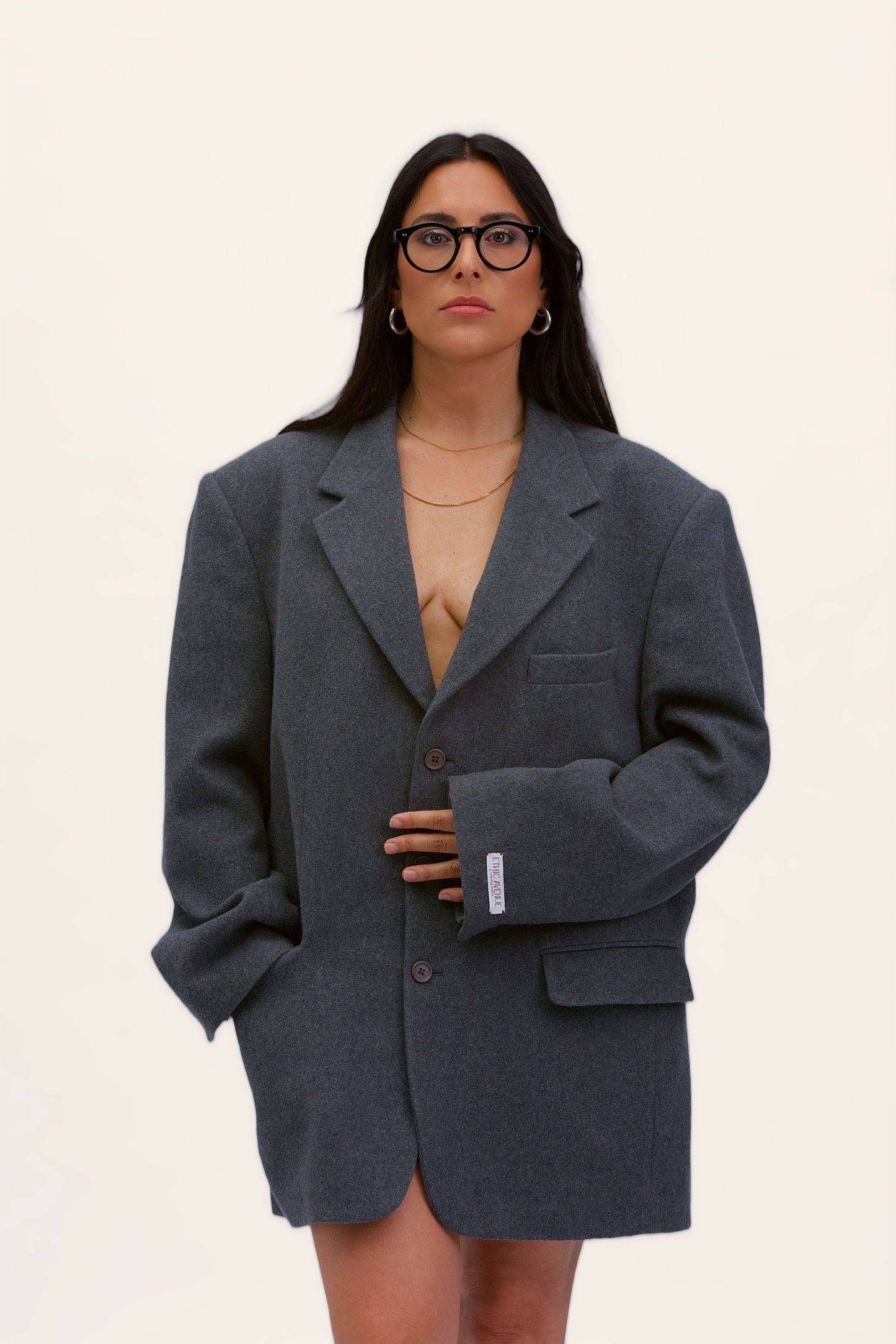 Blazer/Cappotto vintage in lana | Grigio