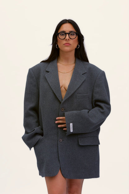 Blazer/Cappotto vintage in lana | Grigio