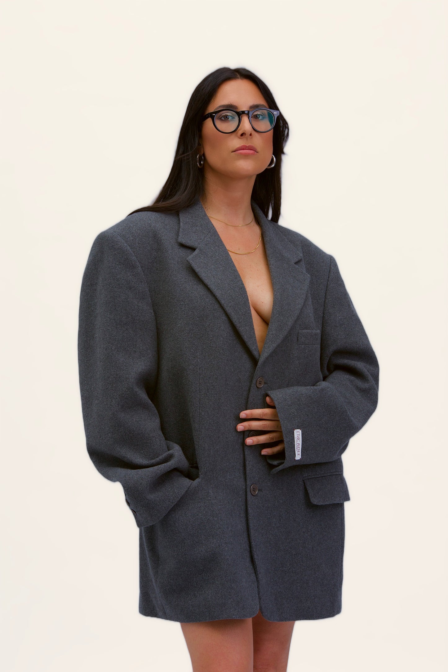 Blazer/Cappotto vintage in lana | Grigio