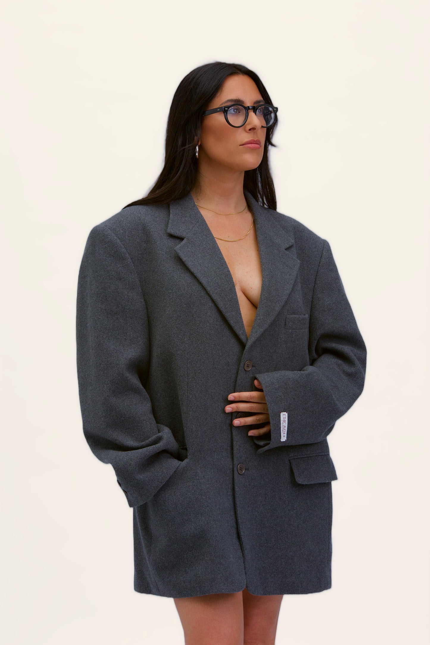 Blazer/Cappotto vintage in lana | Grigio