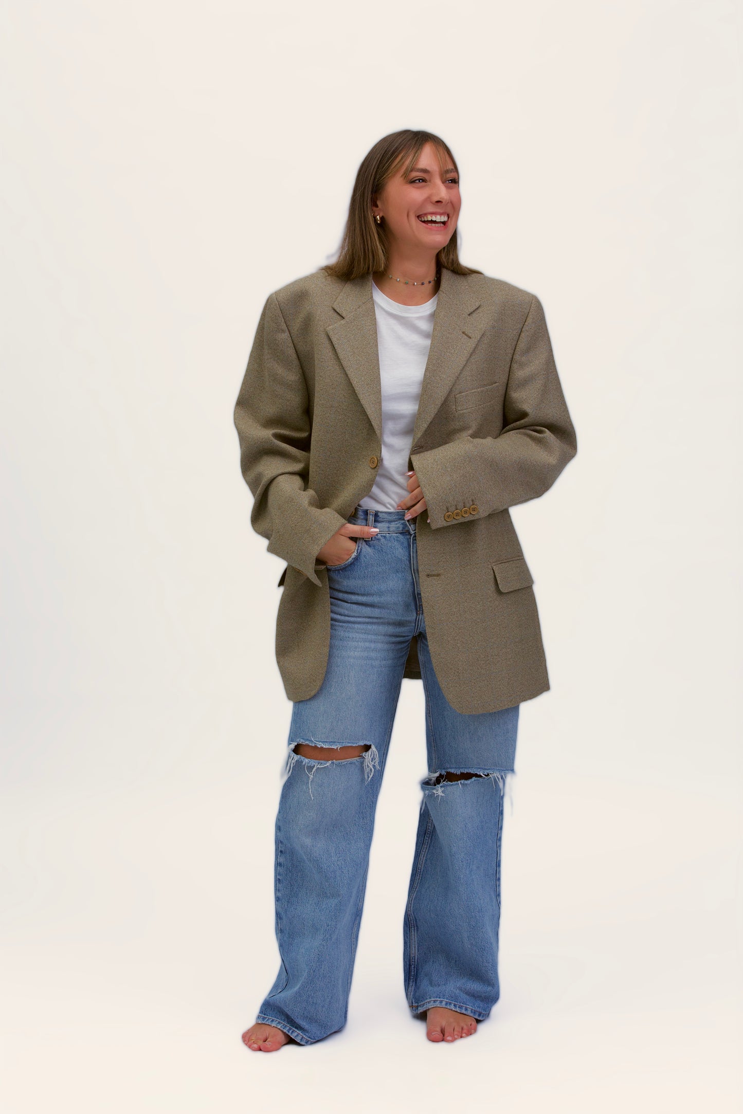 Stockholm linen shirt with bows